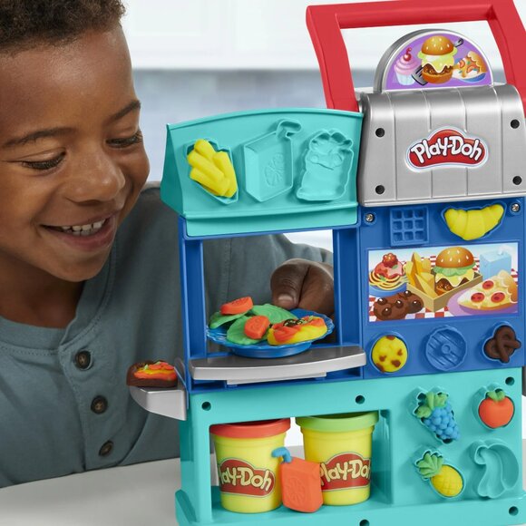 NWT Play-Doh Kitchen Creations Busy Chef’s Restaurant Playset 2-Sided Kitchen - Picture 6 of 8